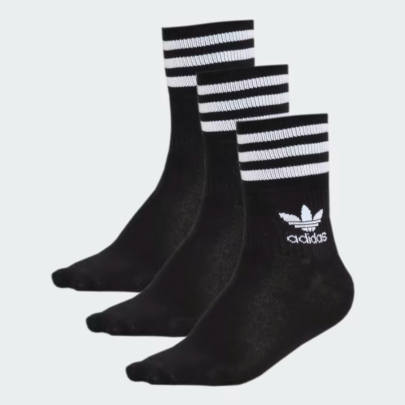 Meia Adidas Originals Cano Médio Kit com 3 Pares