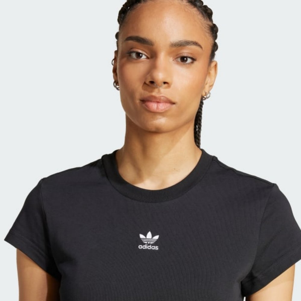camiseta adidas essentials slim preta 1