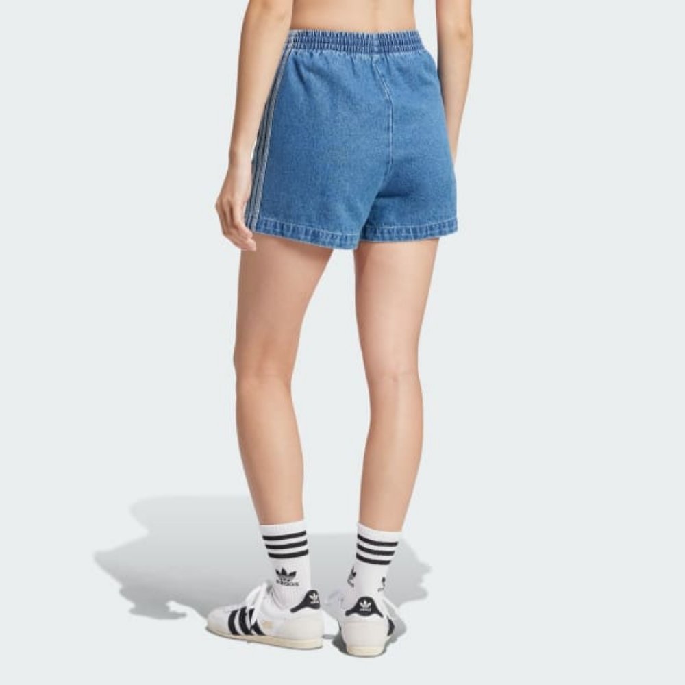Shorts Adidas Adicolor Denim Firebird – Estilo Retrô com Toque