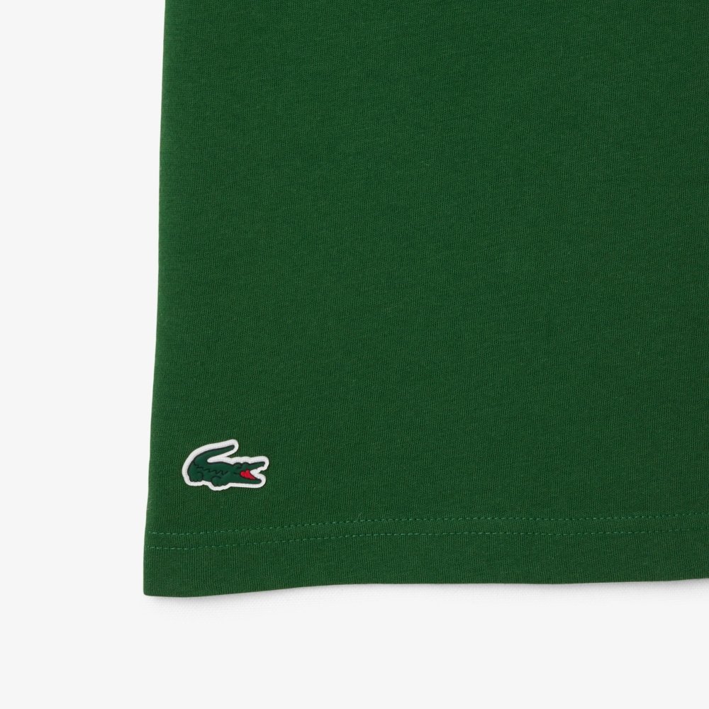 camiseta lacoste ultra dry estampa esportiva verde 1