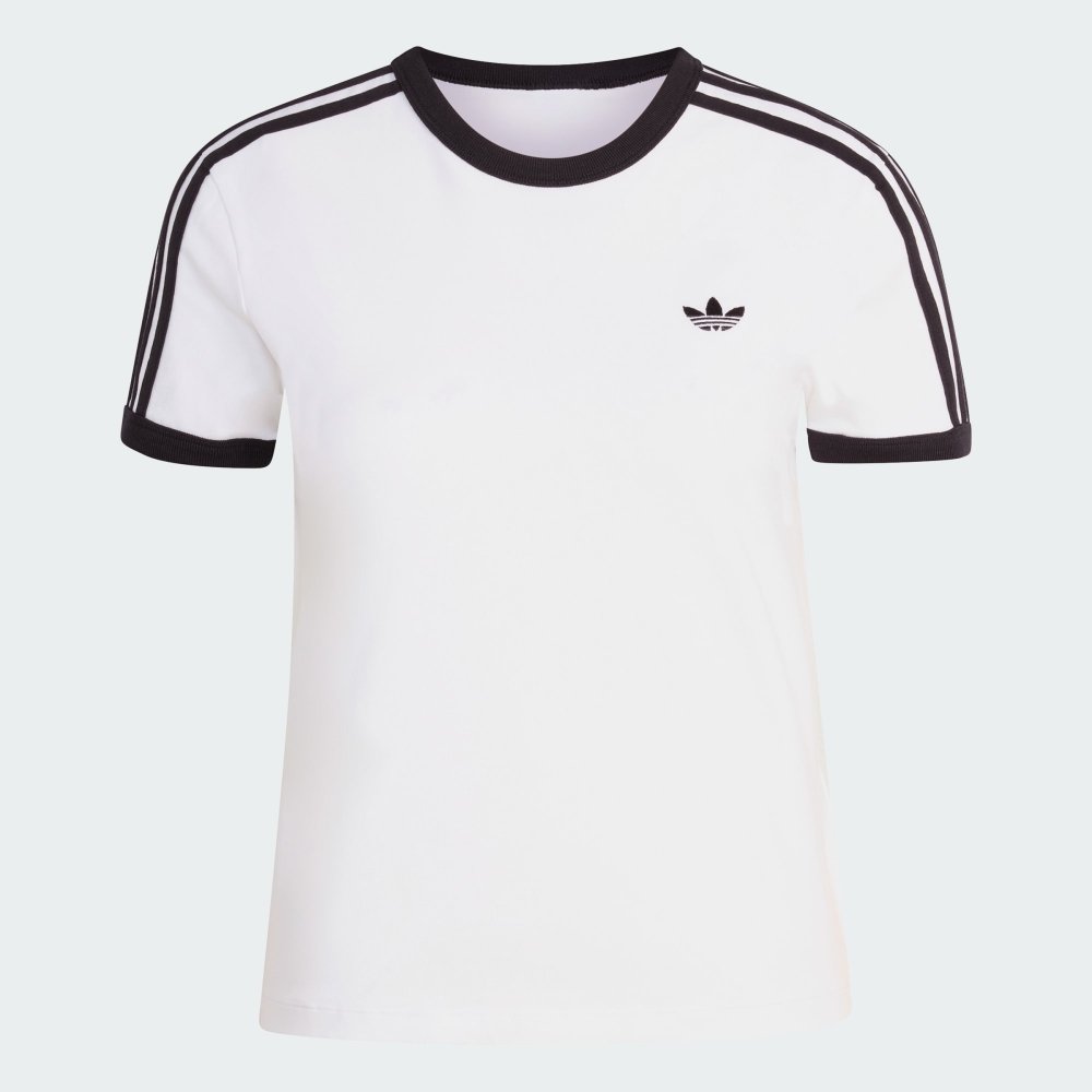 camiseta adidas slim tres listras branca 1