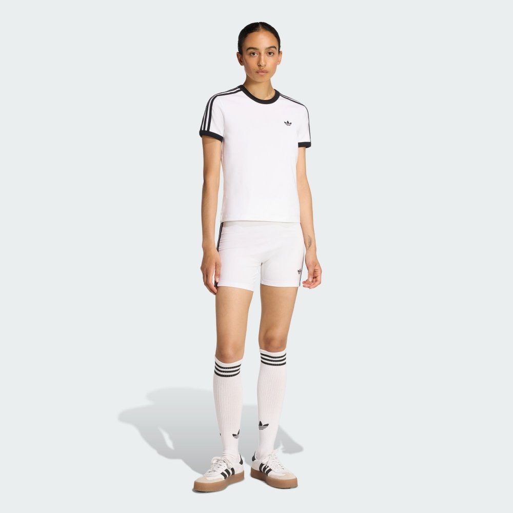 camiseta adidas slim tres listras branca 2