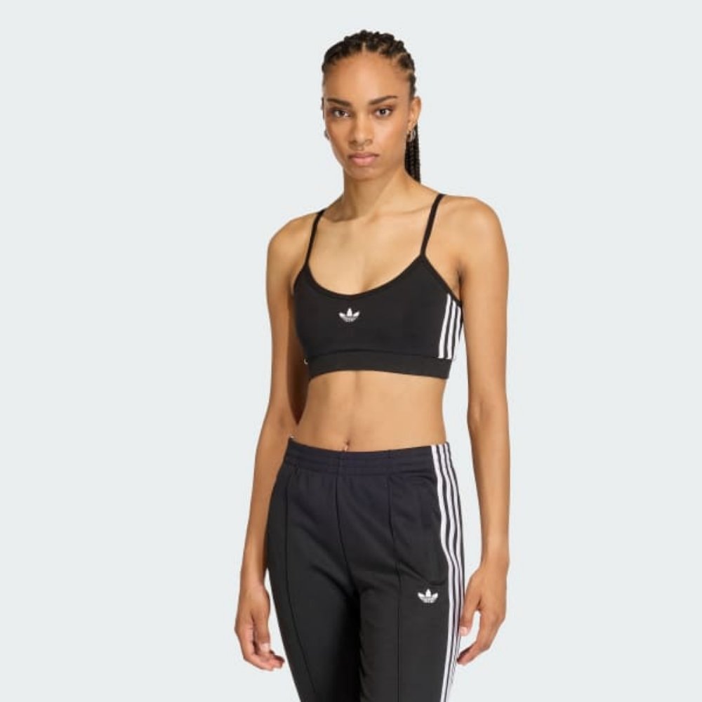 top adidas bralette tres listras preto 2