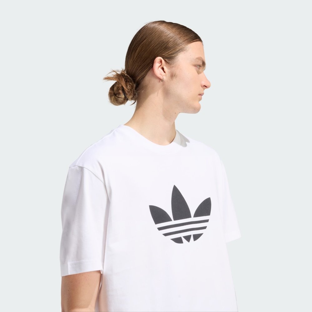 camiseta adidas adicolor trefoil branca 3
