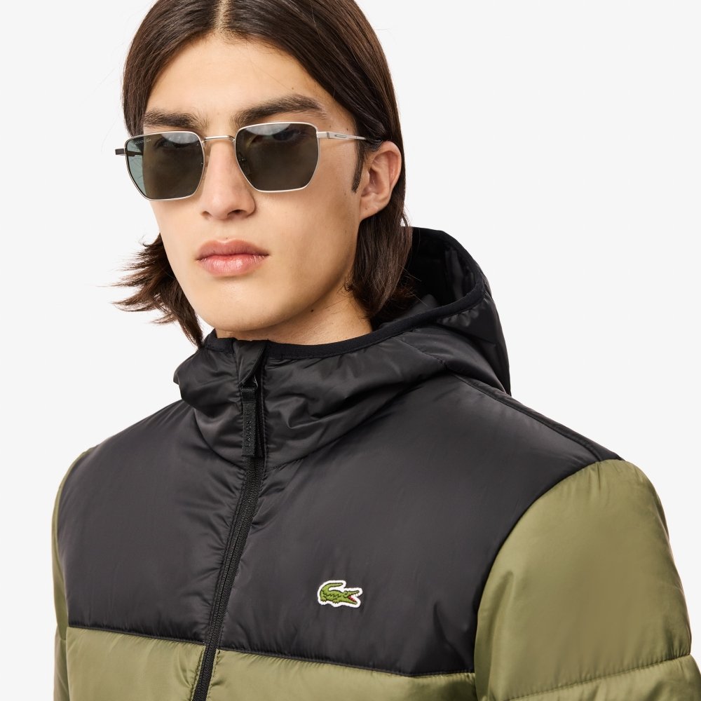jaqueta lacoste puffer verde 2