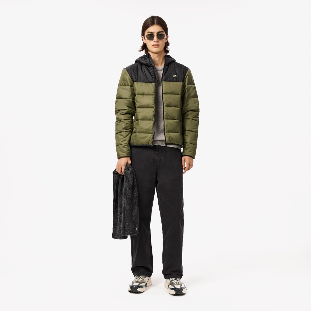 jaqueta lacoste puffer verde 3