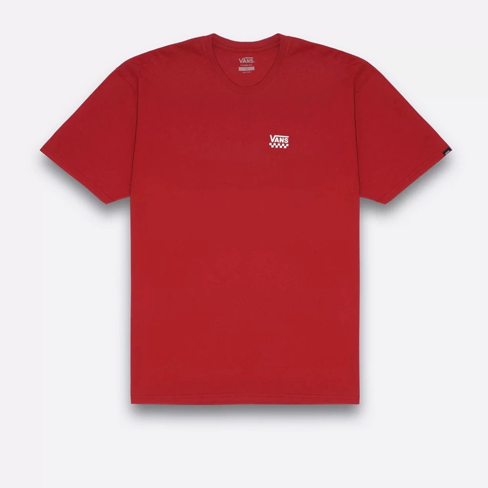 camiseta vans left chest logo chili pepper vermelho 3
