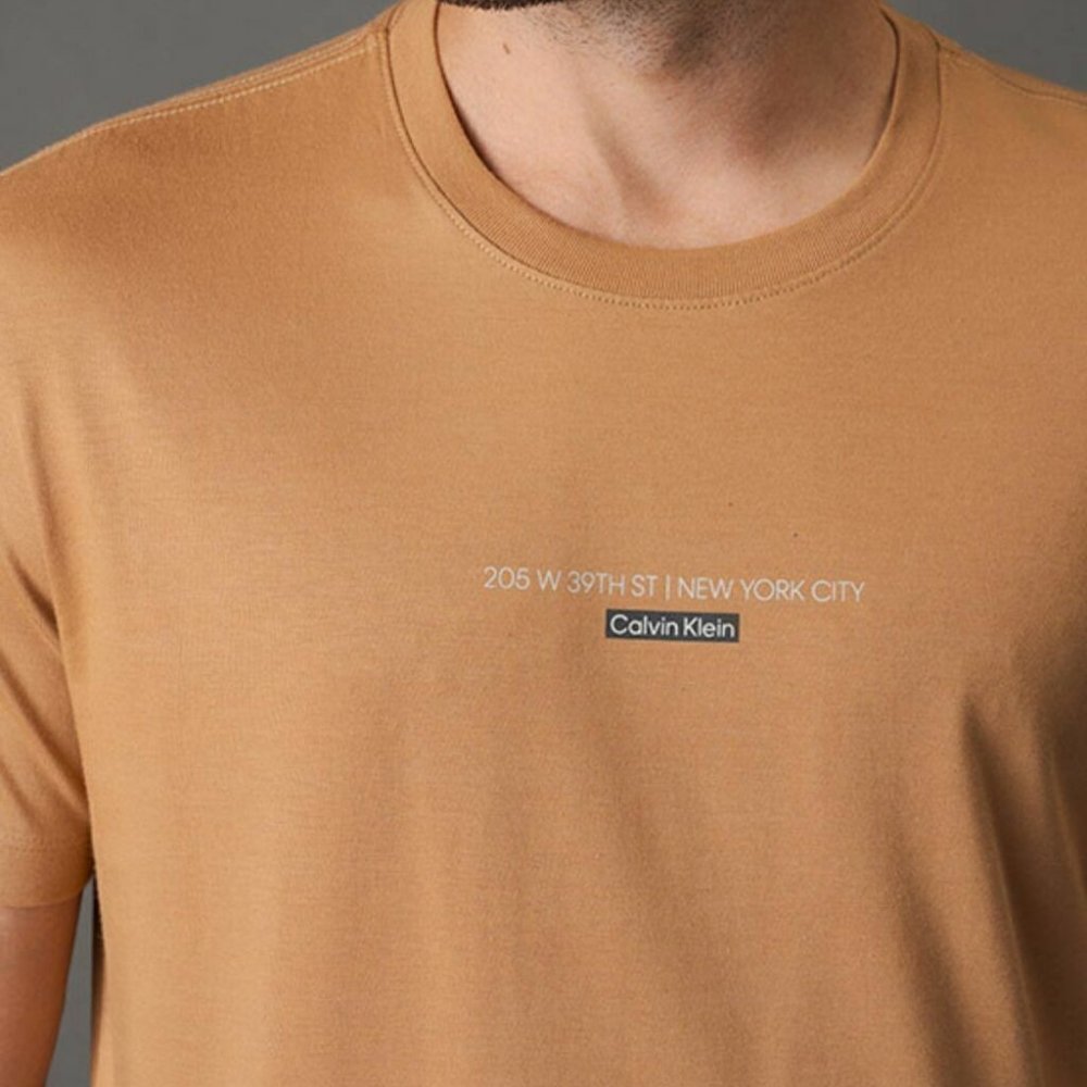 camiseta calvin klein address ny caramelo 1