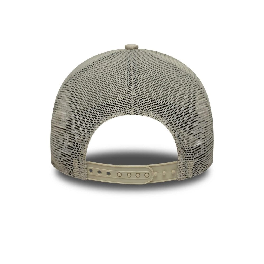 bone new era new york yankees mlb 9forty a-frame trucker bege lateral