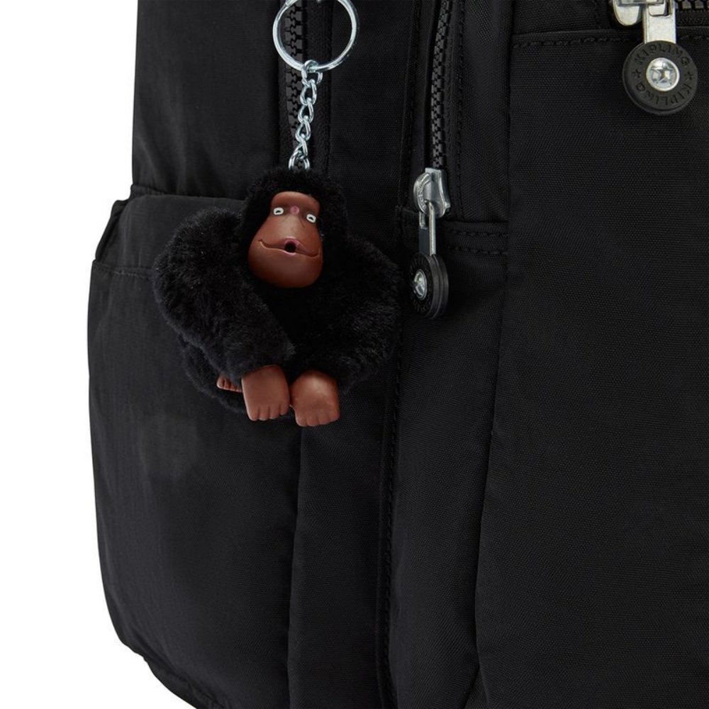 mochila kipling seoul preta 1
