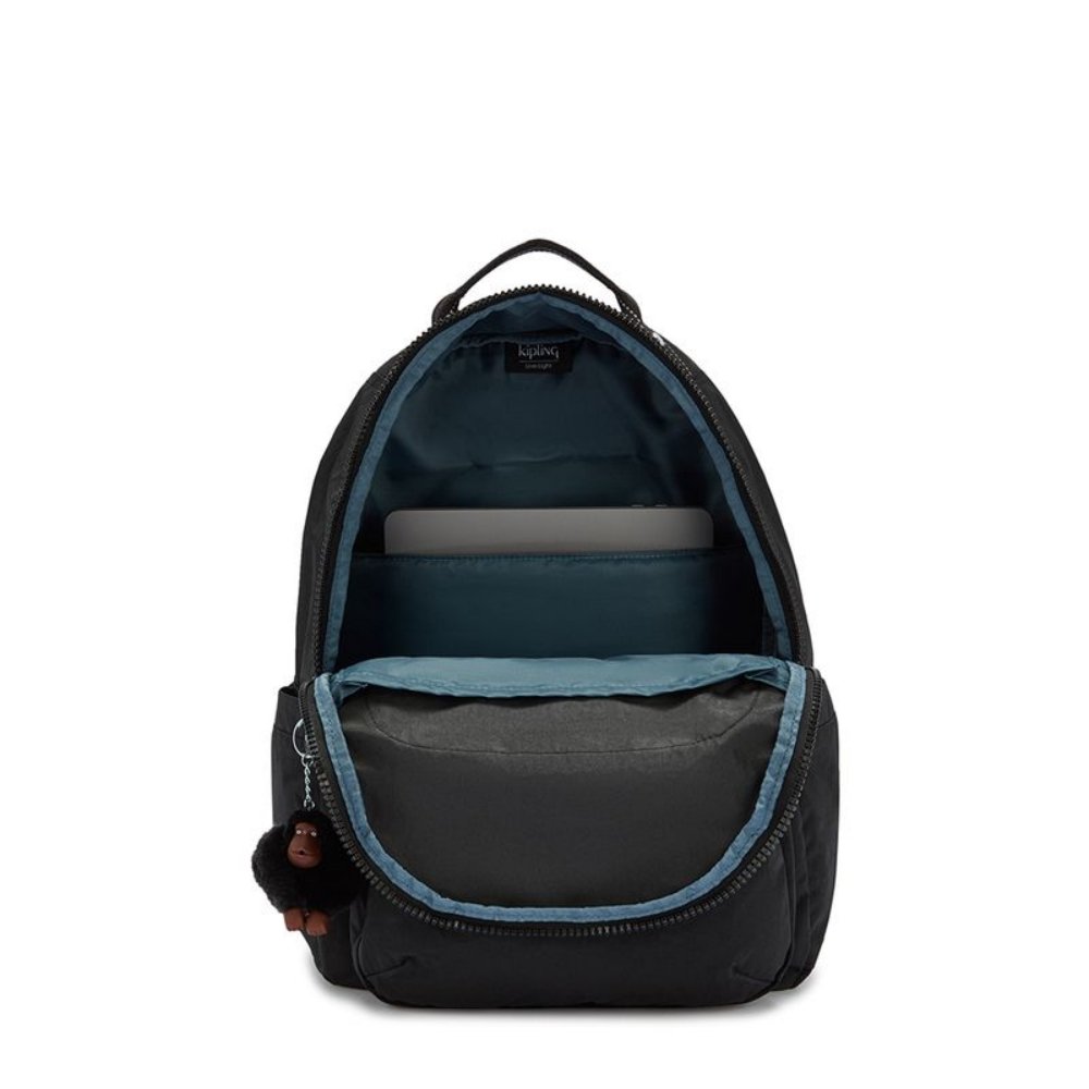 mochila kipling seoul preta 3