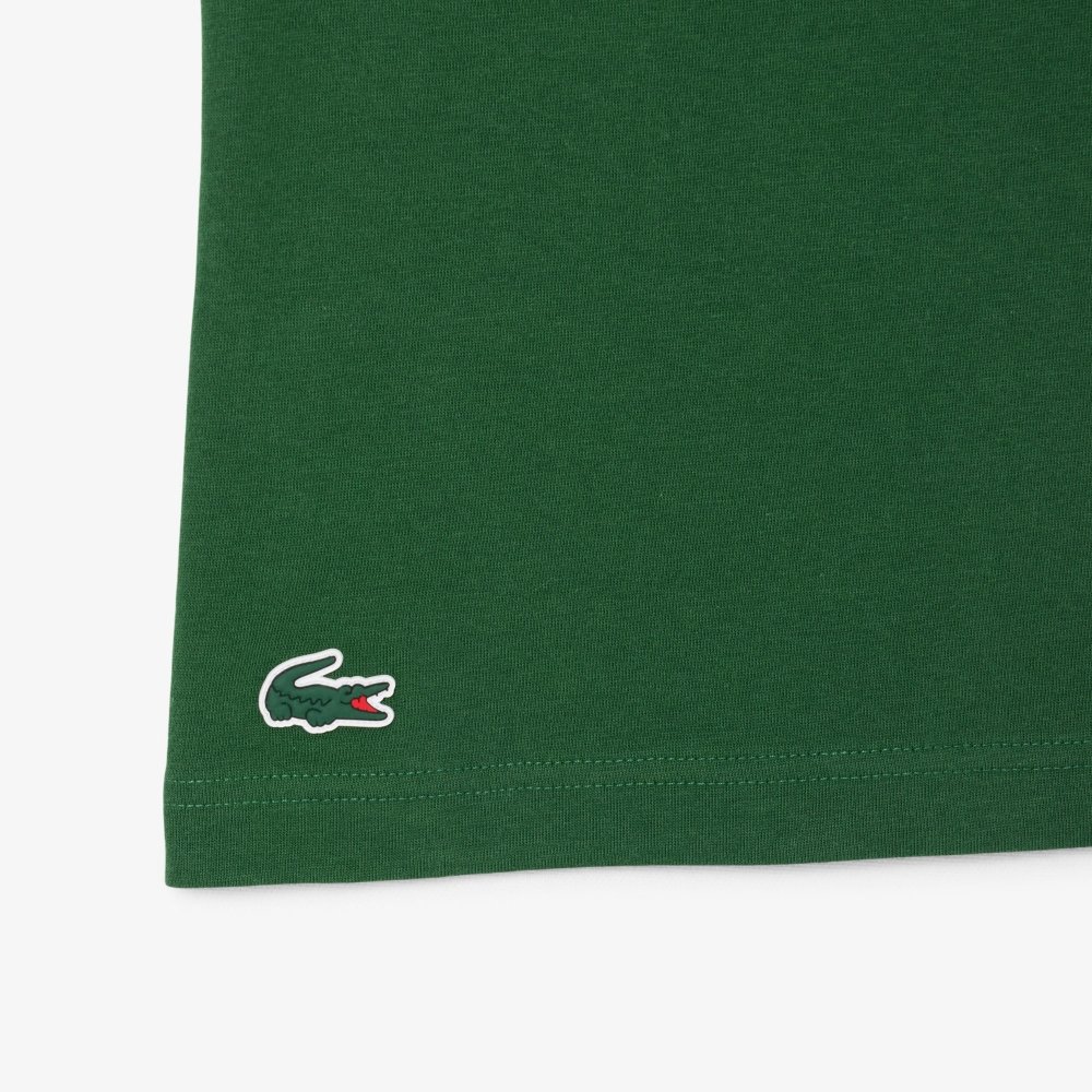 camiseta lacoste esportiva ultra dry estampa grafica verde 3