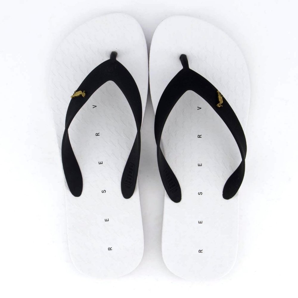chinelo reserva retangulo branco detalhe