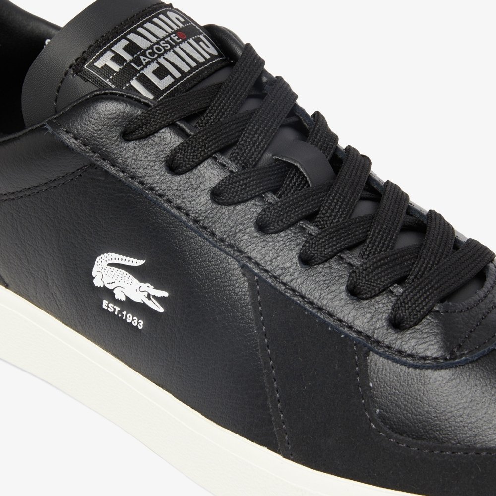 tenis lacoste couro baseshot pro preto 2