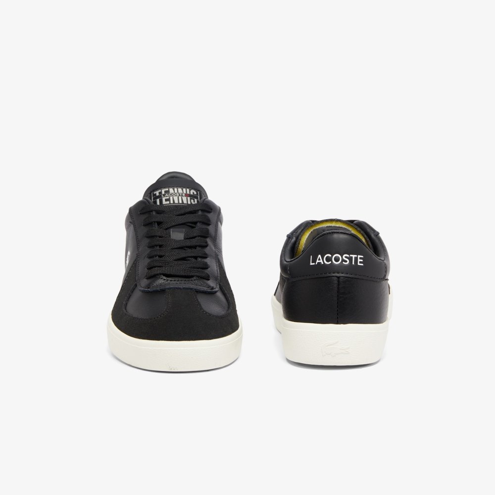 tenis lacoste couro baseshot pro preto 3
