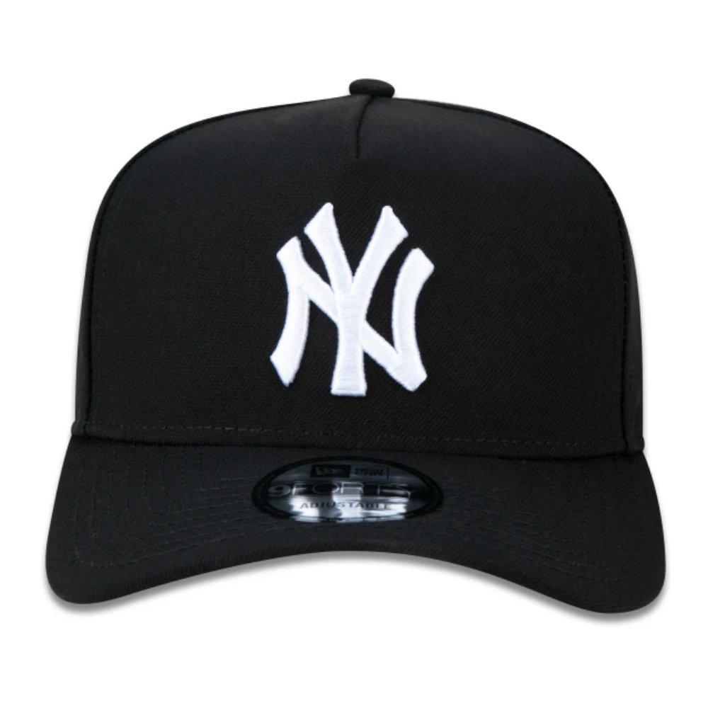 bone new era 9forty a frame snapback aba curva mlb new york yankees preto 3