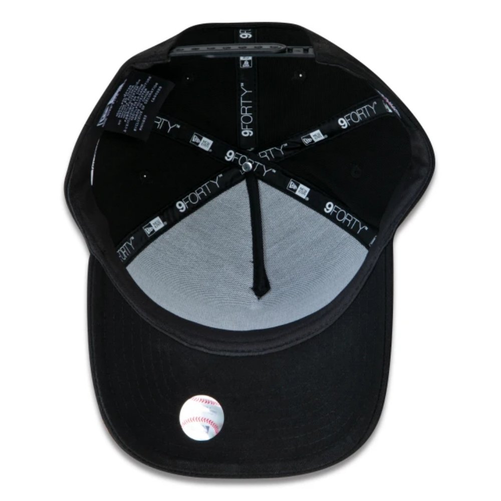 bone new era 9forty a frame snapback aba curva mlb new york yankees preto 1