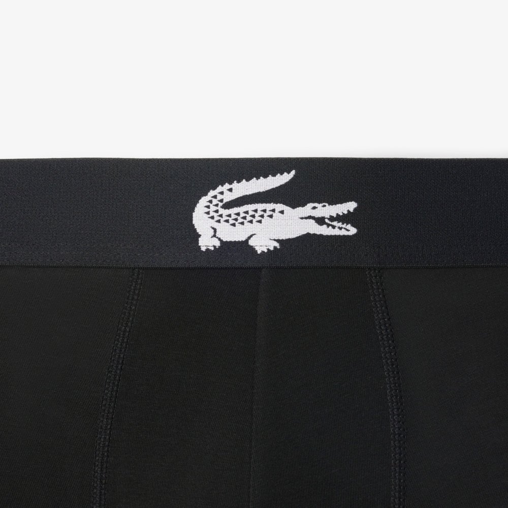 kit 3 cuecas lacoste boxer malha stretch preto 2