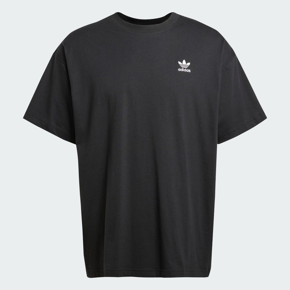 camiseta adidas trefoil essentials oversized preta 3