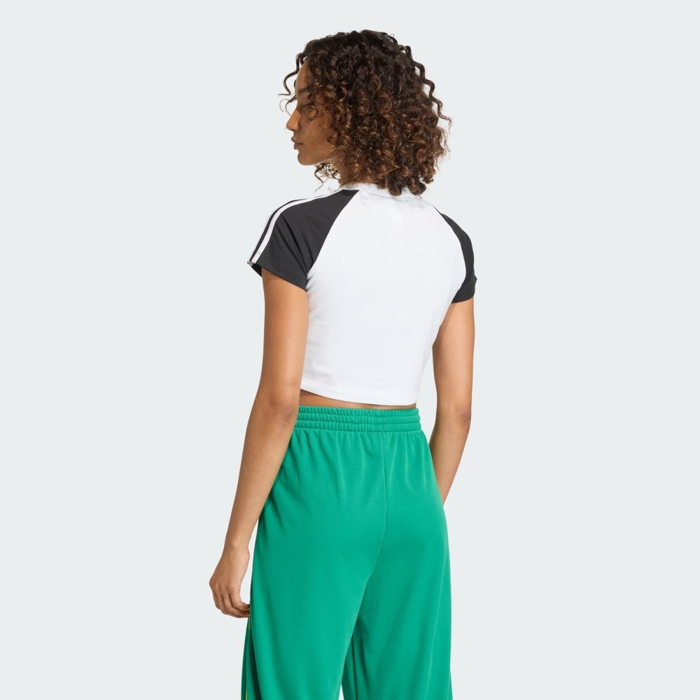 camiseta adidas baby look branca 1
