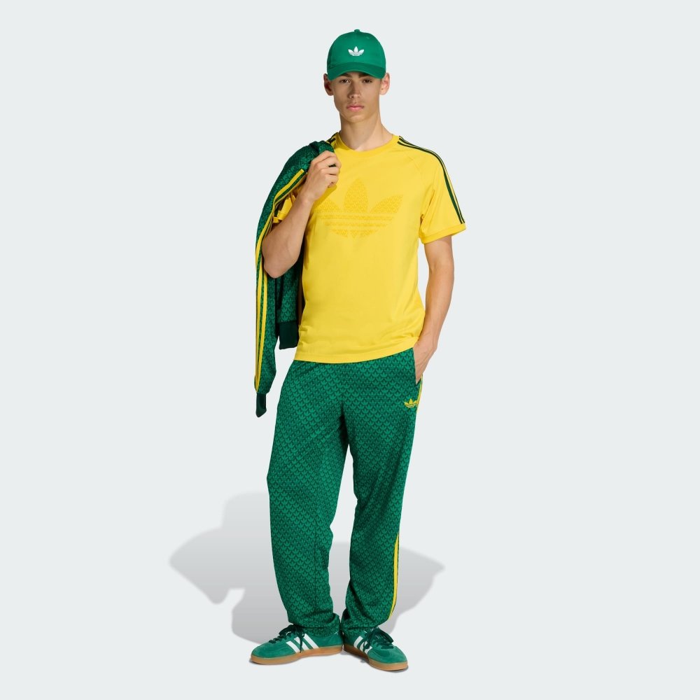 camiseta adidas monograma amarela 2