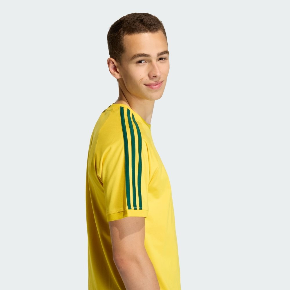 camiseta adidas monograma amarela 3