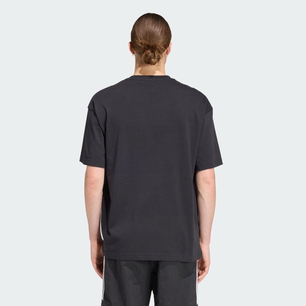 camiseta adidas adicolor trefoil preta 2