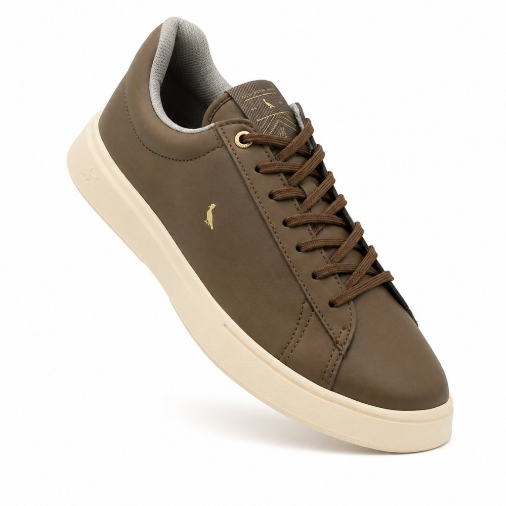 tenis reserva winner gold logo marrom 1