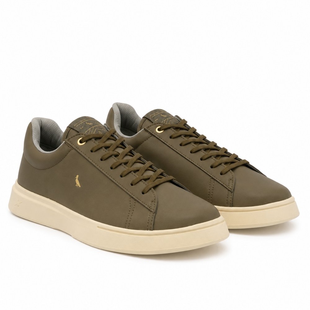 tenis reserva winner gold logo marrom 3