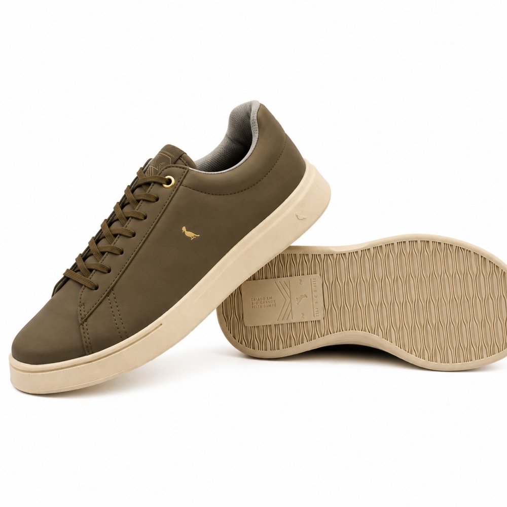 tenis reserva winner gold logo marrom 2
