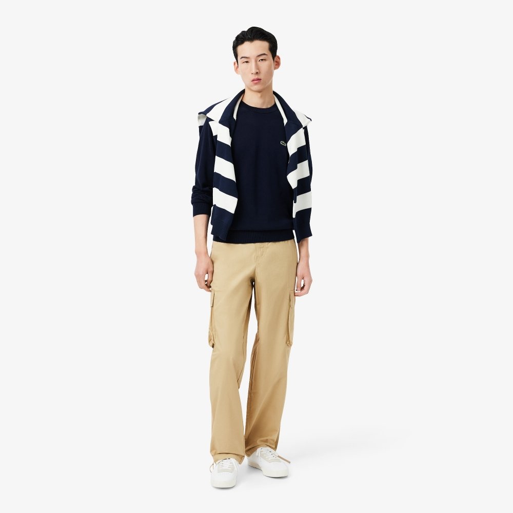 sueter lacoste gola redonda marinho 3