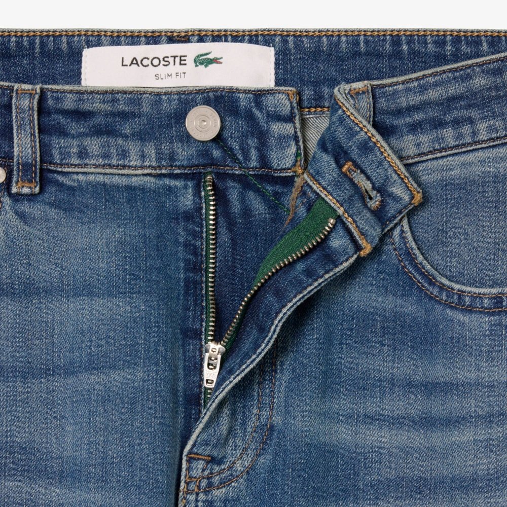 calca lacoste jeans slim fit indigo azul 1