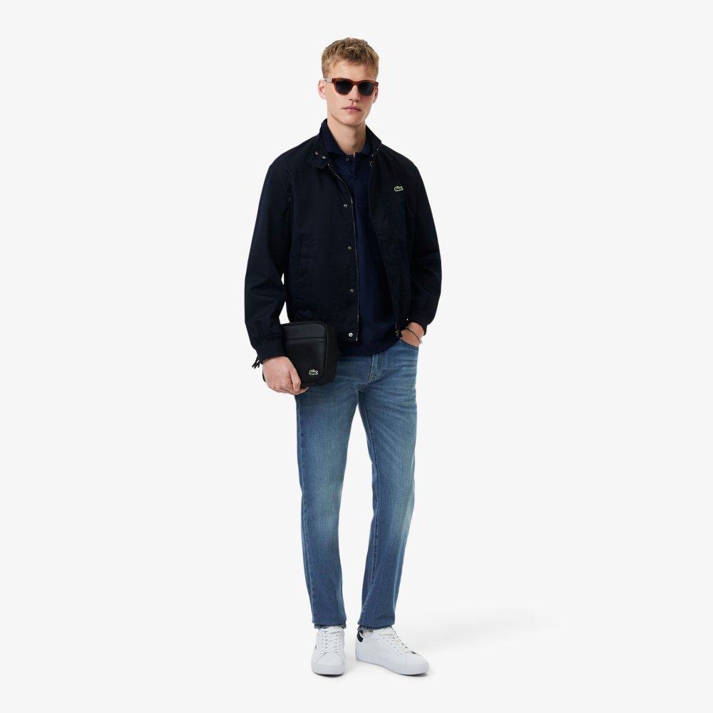 calca lacoste jeans slim fit indigo azul 2