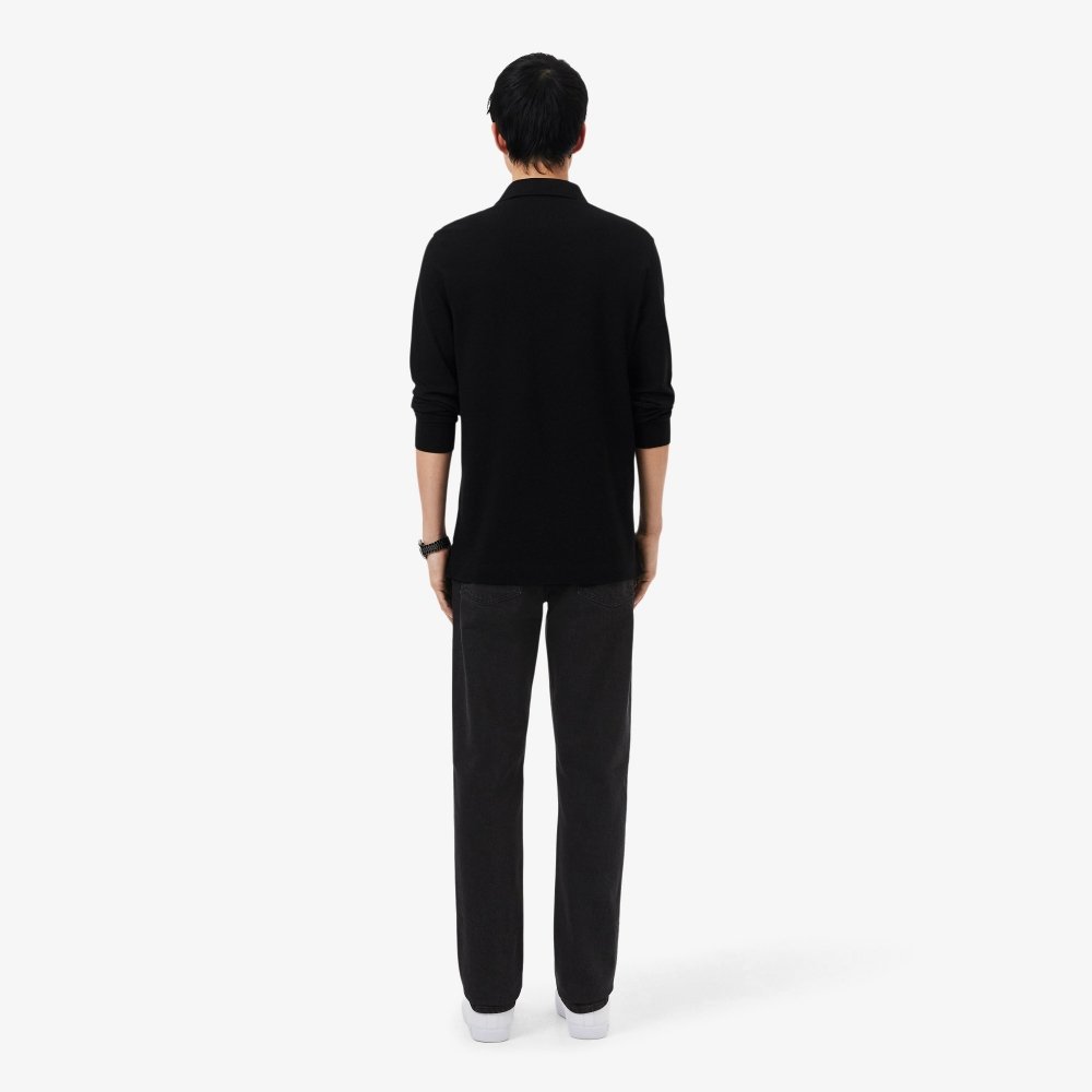 calca lacoste jeans slim fit indigo preto 2