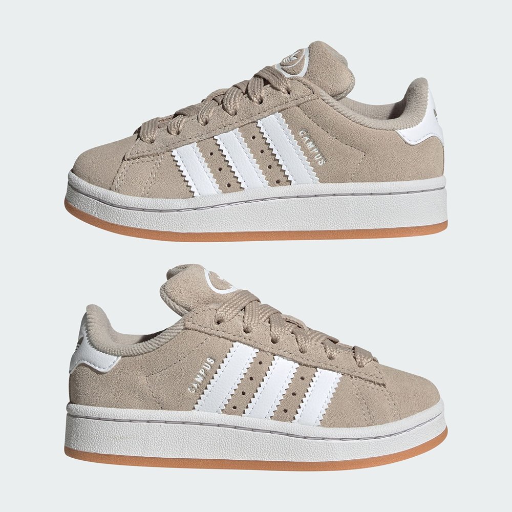 tenis adidas campus 00s cadarco elastico infantil bege 2