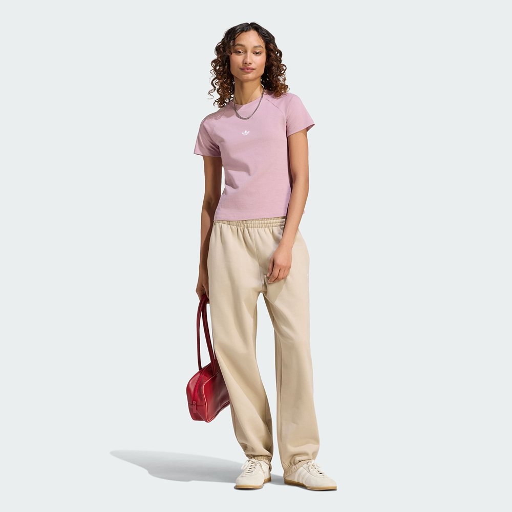 camiseta adidas slim essentials rose 2