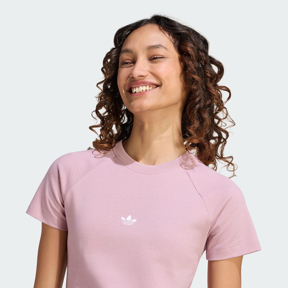 camiseta adidas slim essentials rose 3
