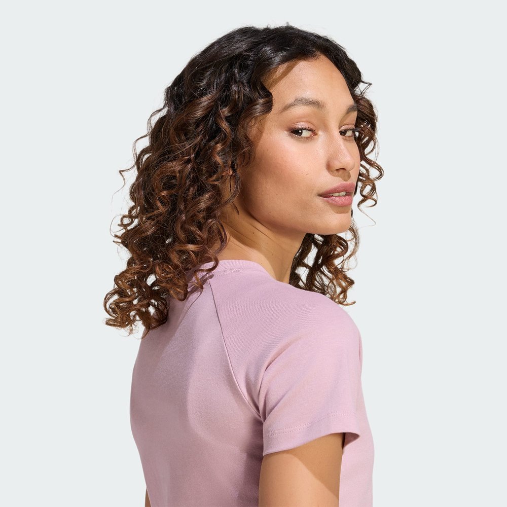 camiseta adidas slim essentials rose 1