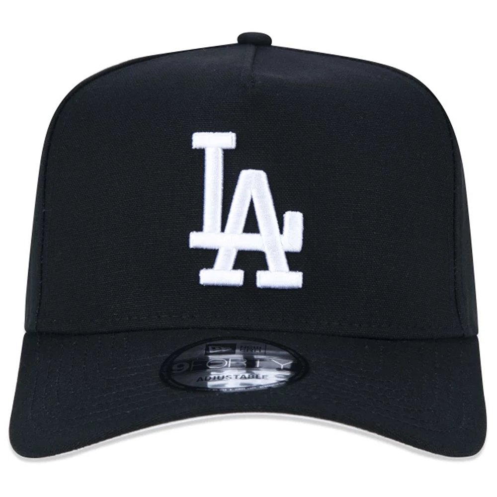 bone new era 9forty a-frame snapback mlb los angeles dodgers preto 2