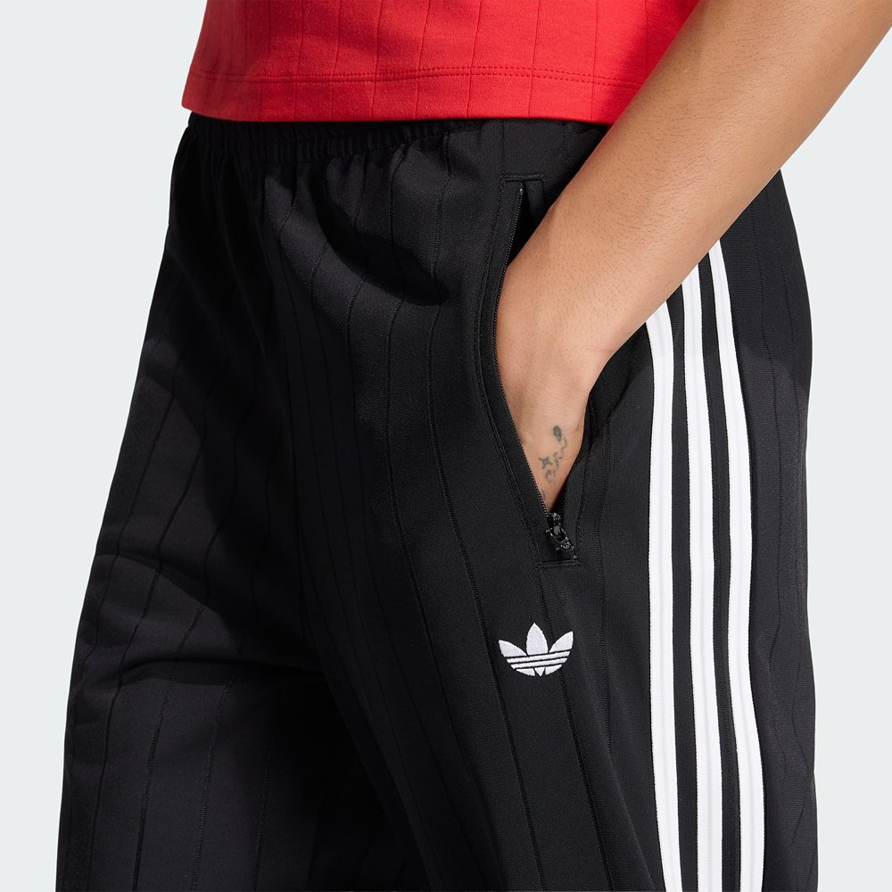 calca adidas esportiva listrada folgada firebird preto 3